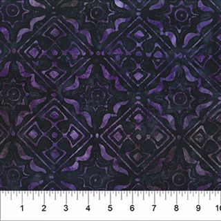 Batik Eggplant Diamonds Fabric By The Yard